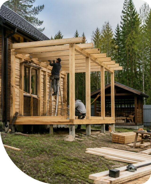 Строительство пристроек и построек на участке в Мурманске