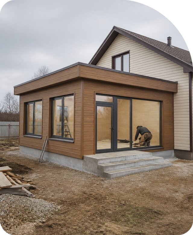 Строительство утепленной пристройки в Мурманске от 46269 р. РадиДОМА-Мрм